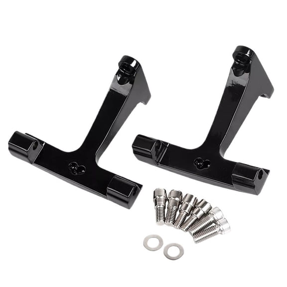 Black Passenger Floorboard Mount Bracket For Street Glide Road King FLHR