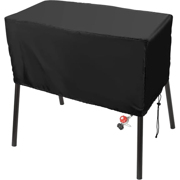 Black Patio Covers for 2-Burner Camp Stove, Plutput Heavy-Duty Cover for Camp Chef 2 Burner Burners Stove Waterproof Cover