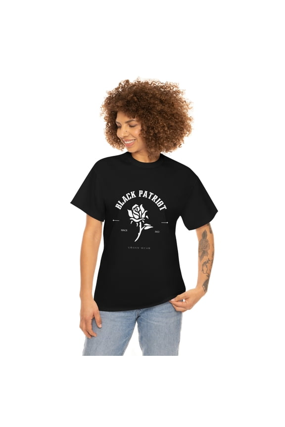 Unisex Heavy Cotton Tee(white rose)