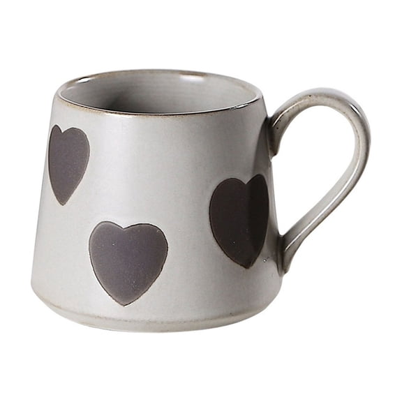 Black Pattern Mug Coarse Ceramic Frosted Household Coffee Cup 250ml