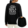 thumbnail image 1 of Black Pattern S-3XL Jeremiah 29 11 God Has A Plan Sweatshirt Pattern Sweatshirt Christian Faith Scripture Fall Winter Gift Tops, 1 of 5