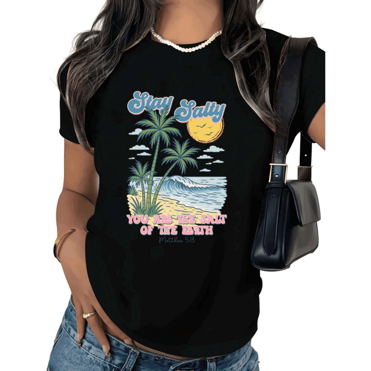 Black Pattern S-5XL Stay Salty Matthew 513 Tshirt Pattern Tees ...