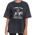 thumbnail image 1 of Black Pattern Washed Cowboy Frog Vintage Western Tshirt Pattern Tees Retro Rodeo S-2XL Tops, 1 of 5