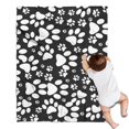 thumbnail image 1 of Black Paw Blanket,Comfortable Soft Lamb Wool Throw Blanket,All Season,Warm Lightweight Blankets for Sofa Bed Couch Living Room Chair,30"x40", 1 of 4