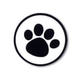 thumbnail image 1 of Black Paw on Round Clear Seals - 1 1/2 Inches in Diameter - 500/Pack - 1 Pack (ppc), 1 of 1