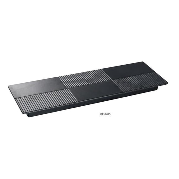 Black Pearl-1 Rectangular Display Plate, Black - Pack of 12
