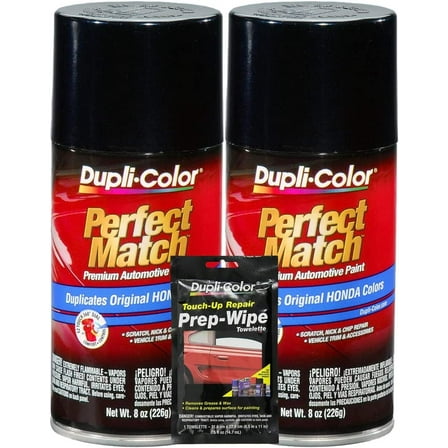 Black Pearl Exact-Match Automotive Paint - 8 oz, Bundles Prep Wipe (3 Items)