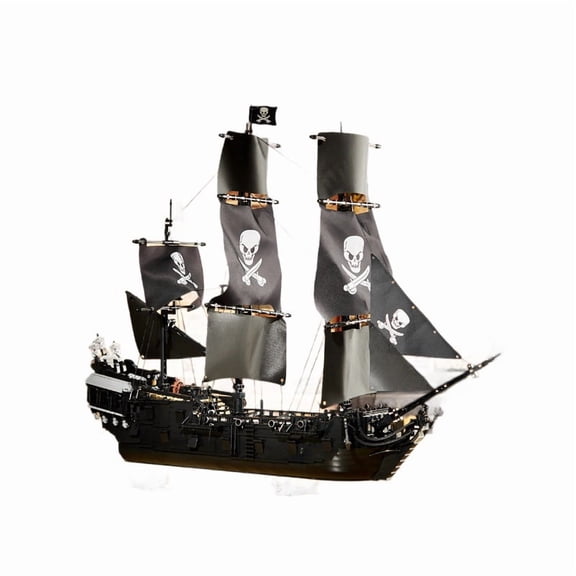 Black Pearl Pirate Ship Building Blocks, 3267PCS Large Classic Ghost Vessel Model for Adult Collection