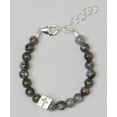 thumbnail image 1 of Black Pearls With Sterling Silver Box Cross Bracelet (BBPC), 1 of 3