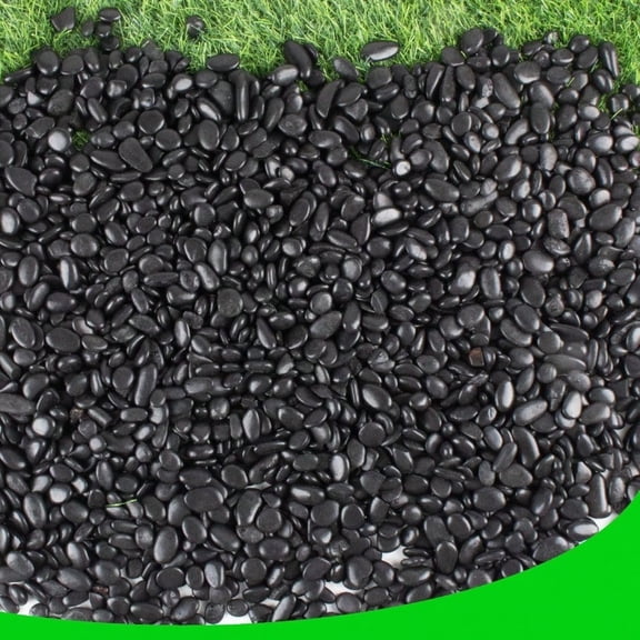 Black Pebbles For Plants 18lb 0.5 1 Aquarium Gravel Decorative Polished Stones Natural River Rocks For Fish Tank