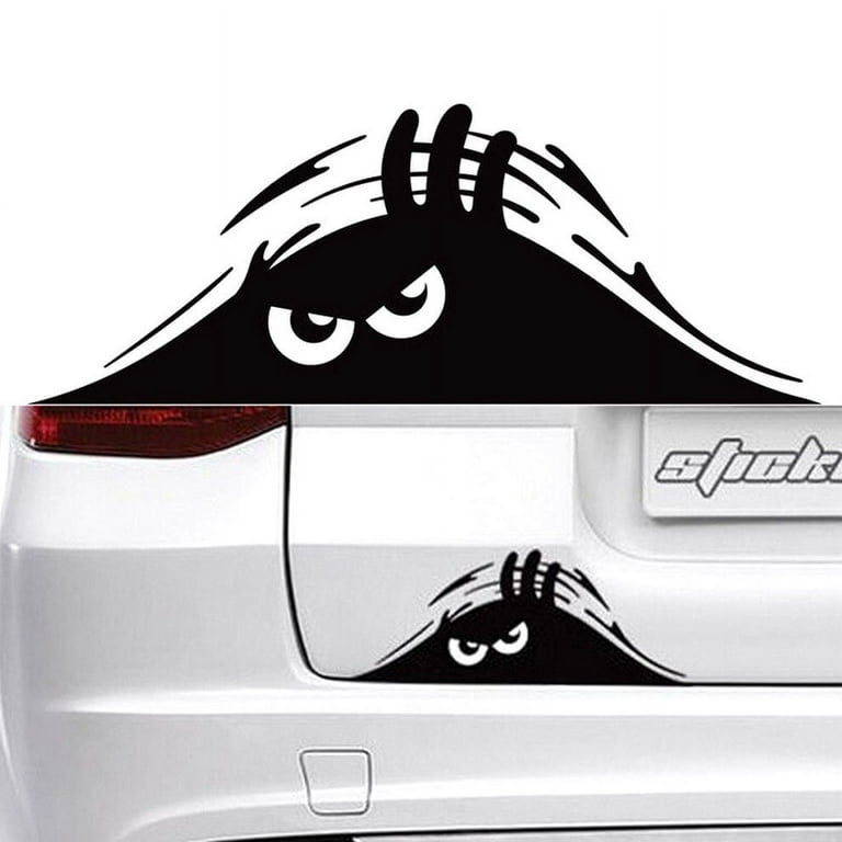 Black Peeking Monster Funny Cute Sticker Vinyl Water proof decal for Car  Casement