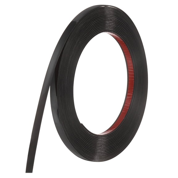 Black Peel and Stick Molding Trim, 0.4 Inch x 19.7 ft Self-Adhesive Mirror Tape, Flexible Border Strip for Wall Decoration Tile Edge Ceiling Floor Frame Furniture Decoration