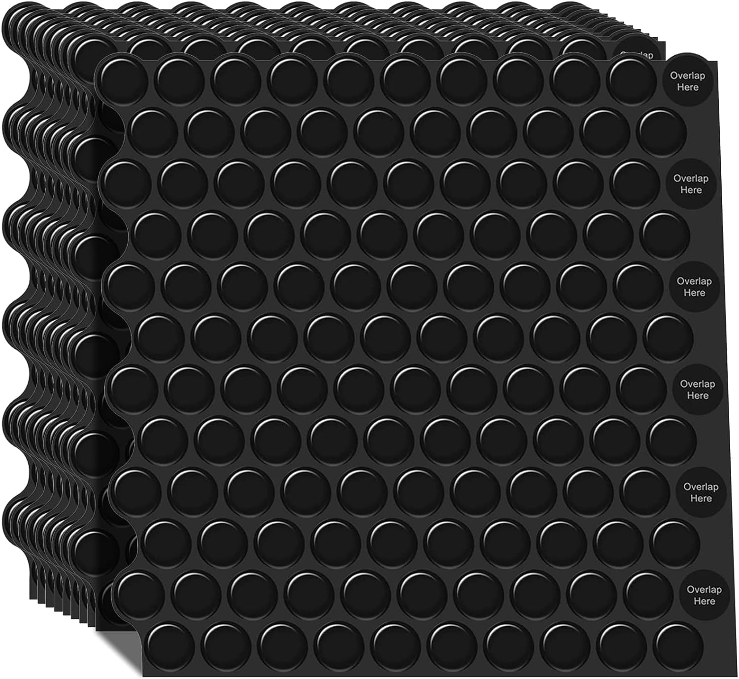Black Peel and Stick Backsplash Penny Round 3D Stick on Vinyl Wall