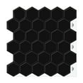 thumbnail image 1 of Black Peel and Stick Hexagon Tile, 12"x 12" Kitchen Backsplash Stick on Wall Tiles, 1 of 7