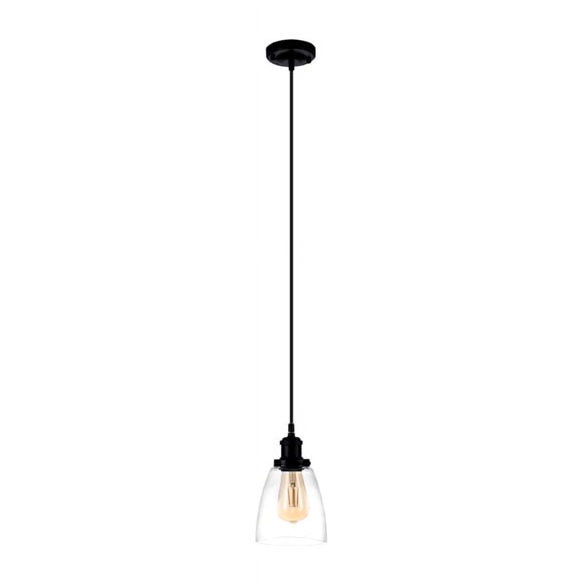 Black Pendant Lighting for Kitchen Island Modern Glass Shade Pendant