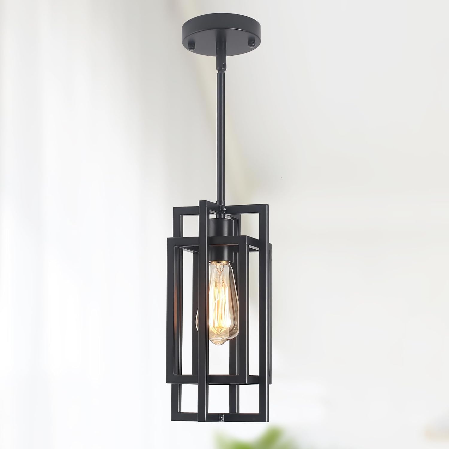 Black Pendant Lights Kitchen Island, Adjustable Modern Pendant Lights