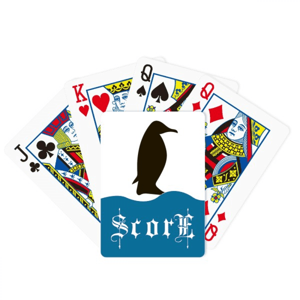 Black Penguin Animal Portrayal Score Poker Playing Card Index Game