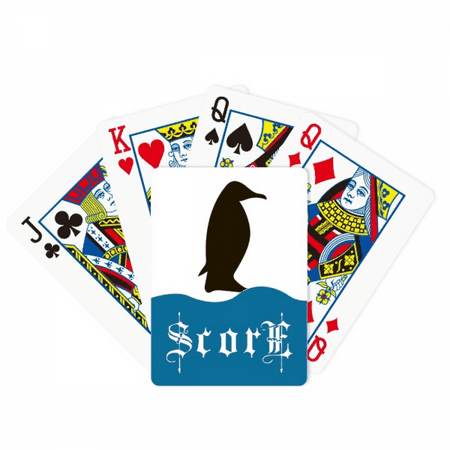 Black Penguin Animal Portrayal Score Poker Playing Card Index Game
