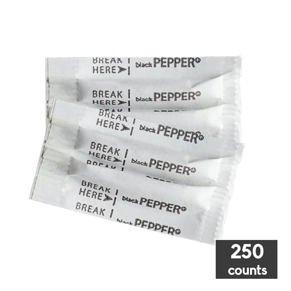 Black Pepper 0.10g Portion Packets l Pack of 250