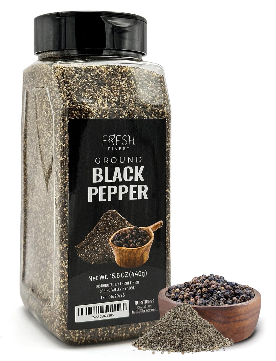 Black Pepper – 15.5oz Ground Pepper – Freshly Ground Black Pepper Bulk for Home and Commercial Cooking - Course Grind Black Pepper in Practical Container – Pure Ground - Walmart.com