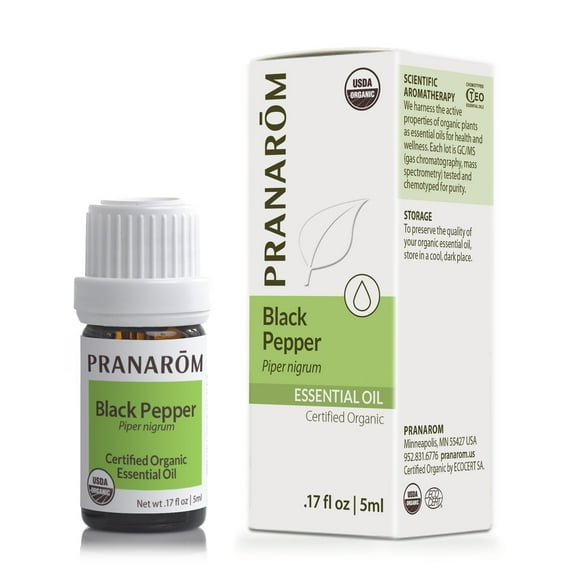 Pranarom - Black Pepper Essential Oil 5ml - Wellness Enthusiasts - Diffusing for Aromatherapy - For Circulation and Digestion - Certified Organic Quality - 100% Pure Natural Therapeutic Grade