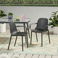 thumbnail image 1 of Black Perforated Outdoor Chair Set / Add Style to Backyard, 1 of 7
