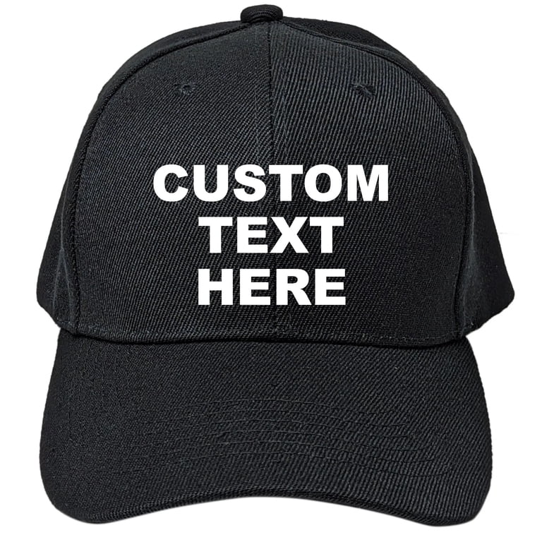 Black Personalized Text Embroidered Unisex Baseball Cap  display picture 1