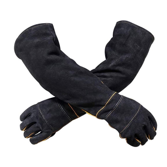 Black Pet Hair Removal & Grooming Mitts, Anti-bite/scratch Handling Gloves for Dogs, Cats, Birds and Small Pets