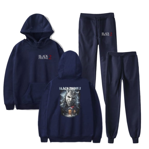 Black Phone 2 Cold Call Mad About It Men/Women Fall Suit Hoodies Sportswear Hooded Ankle Banded Pant Two Piece Set