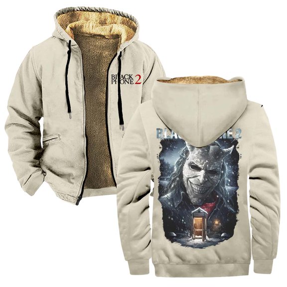 Black Phone 2 Cold Call Zipper Hoodies Women Men Jacket Parkas Long Sleeve Fashion Streetwear Coat