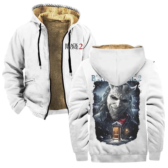 Black Phone 2 Cold Call Zipper Hoodies Women Men Jacket Parkas Long Sleeve Fashion Streetwear Coat