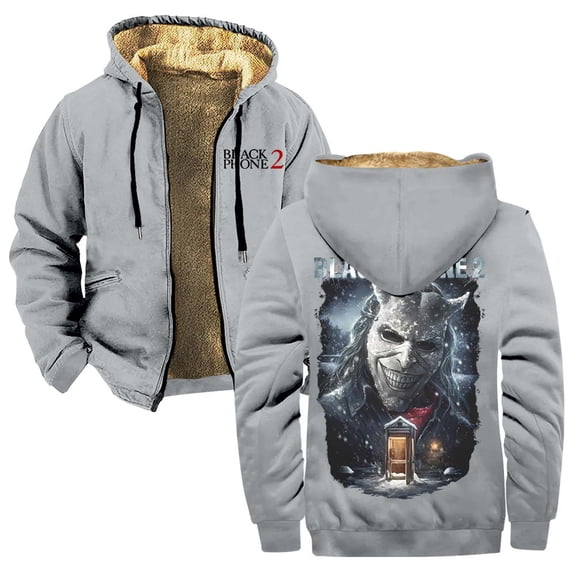 Black Phone 2 Cold Call Zipper Hoodies Women Men Jacket Parkas Long Sleeve Fashion Streetwear Coat
