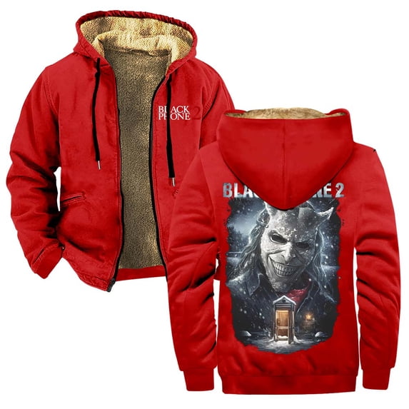 Black Phone 2 Cold Call Zipper Hoodies Women Men Jacket Parkas Long Sleeve Fashion Streetwear Coat