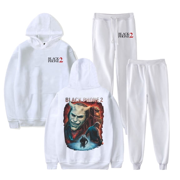Black Phone 2 You Have Been Warned Hoodie Jogger Pants Two Piece Sets Sweatshirts Sweatpants Women Men's Set