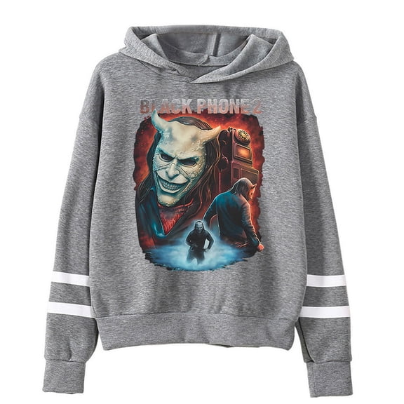 Black Phone 2 You Have Been Warned Hoodie Pocketless Parallel Bars Sleeve Women Men Hooded Sweatshirt