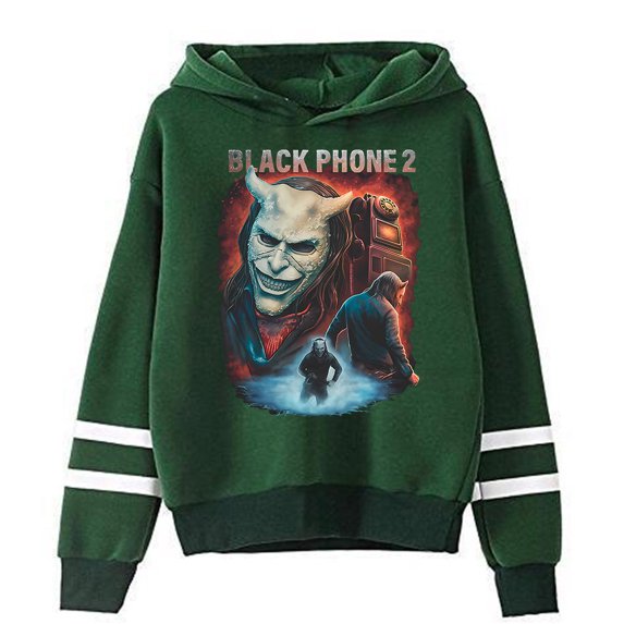 Black Phone 2 You Have Been Warned Hoodie Pocketless Parallel Bars Sleeve Women Men Hooded Sweatshirt