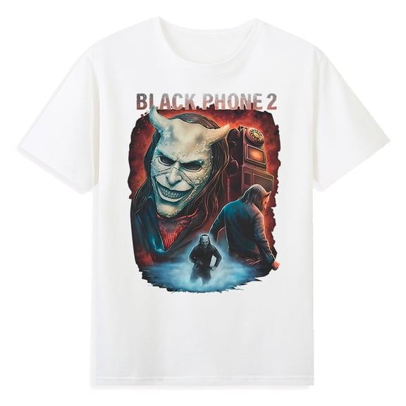 Black Phone 2 You Have Been Warned T-shirt Crewneck Short Sleeve Streetwear Women Men Cotton Tee