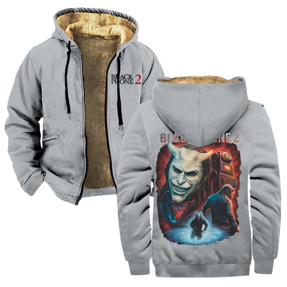Black Phone 2 You Have Been Warned Zipper Hoodies Women Men Jacket Parkas Long Sleeve Fashion Streetwear Coat