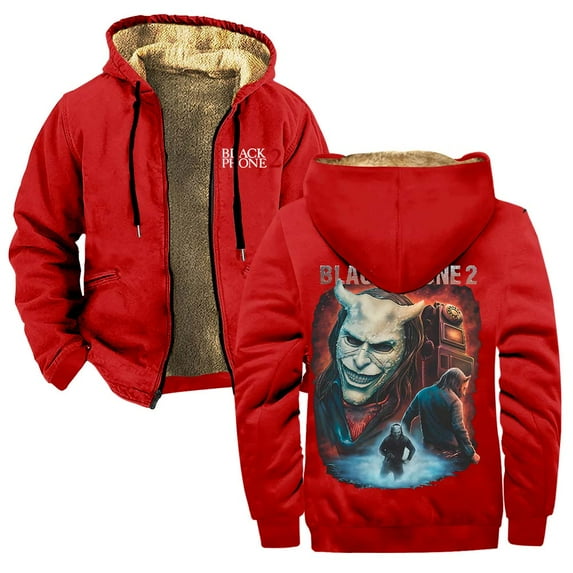 Black Phone 2 You Have Been Warned Zipper Hoodies Women Men Jacket Parkas Long Sleeve Fashion Streetwear Coat