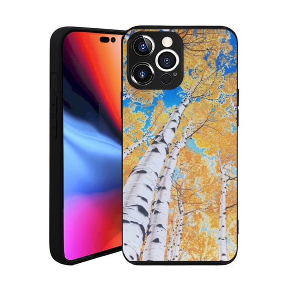 Black Phone Case Colorado Aspens Compatible with iPhone 13 Pro Max Case Case Cover Cover