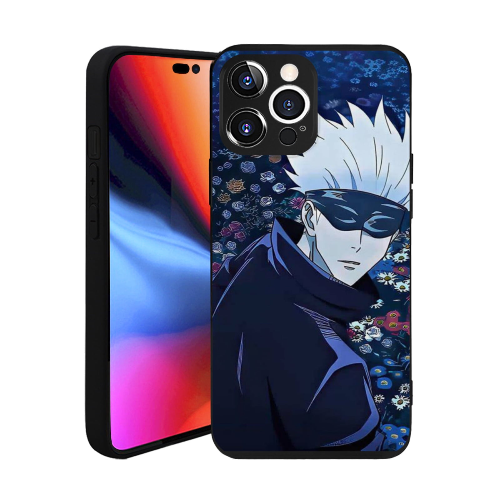 Black Phone Case Cool Satoru Gojo jujutsu kaisen Compatible for iPhone ...