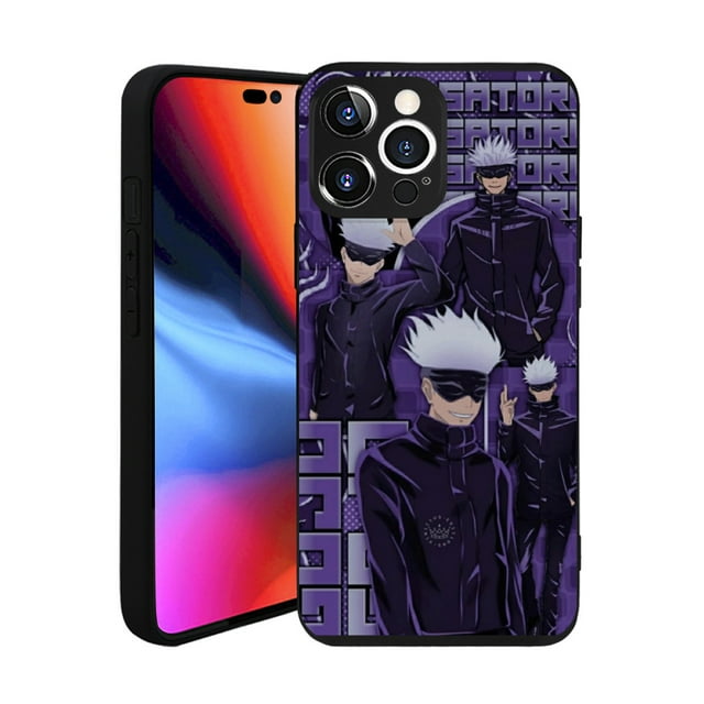 Black Phone Case Cool Satoru Gojo jujutsu kaisen Compatible for iPhone ...