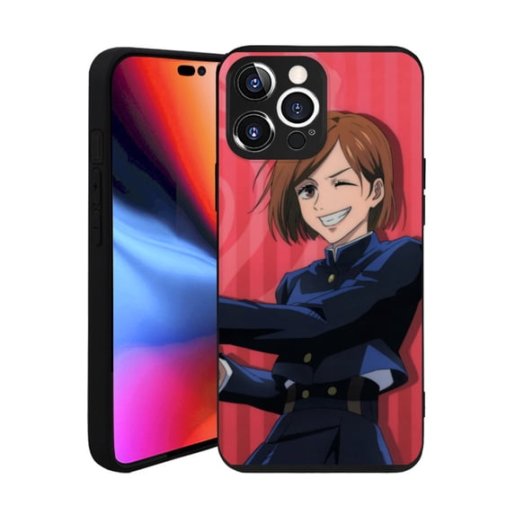 Black Phone Case Cover Nobara Kugisaki Jujutsu Kaisen Compatible for iPhone 14 Plus Case