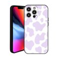 Black Phone Case Fit Purple for iPhone 12 Mini Case Cow Print Case
