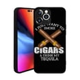 thumbnail image 1 of Black Phone Case I Just Want to Smoke Cigars and Be A Engraver Engravers Compatible with iPhone 12 Mini Case Case Cover Cover, 1 of 5