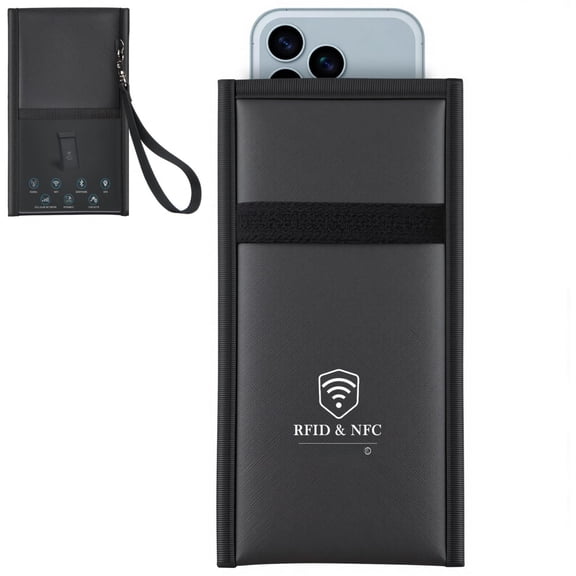 Black Phone Faraday Case Signal Blocking Protection Pouch