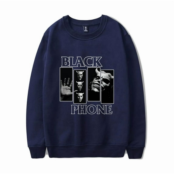 Black Phone Movie Merch Horror Mask Classic Graphic Crewneck Sweatshirt Merch Casual Sweatshirt Unisex Clothing