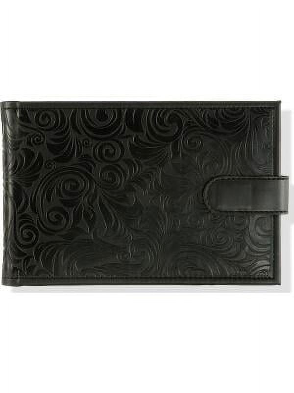 Black Embossed Leather Wedding Photo Album