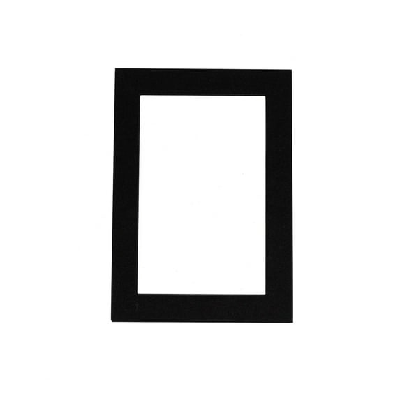 Black Photo Mat with Black Core 16x20 for 12x18 Photos - Fits 16x20 Frame