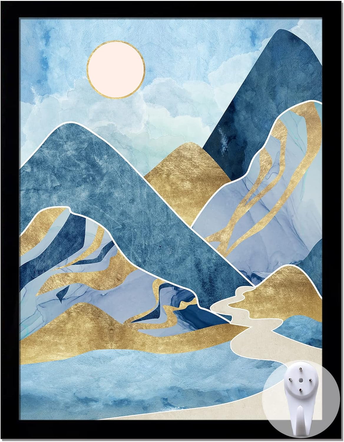 Black Picture Frame, 8.5x11 Picture Frame for Photo Poster Canvas ...